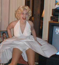 Dressing as Marilyn Monroe celebrity 