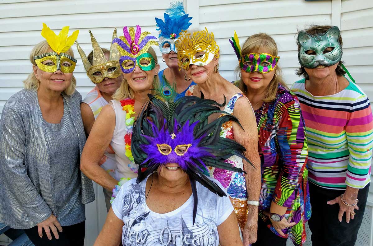 A hen's night large mardi gras party pic