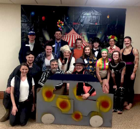 circus party group photo