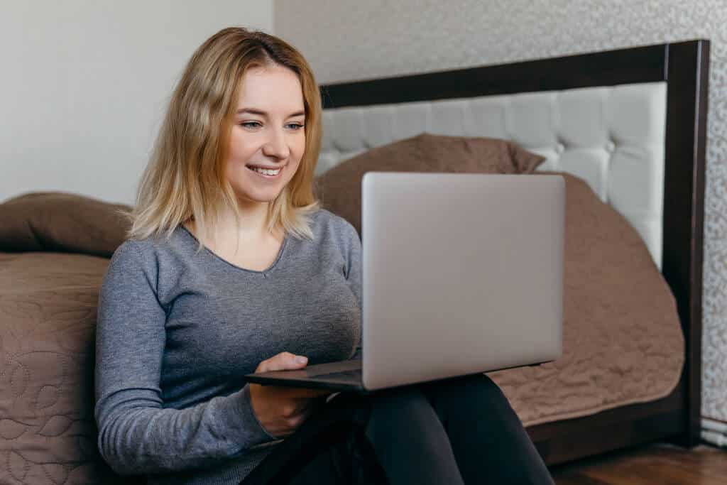 woman on a zoom call